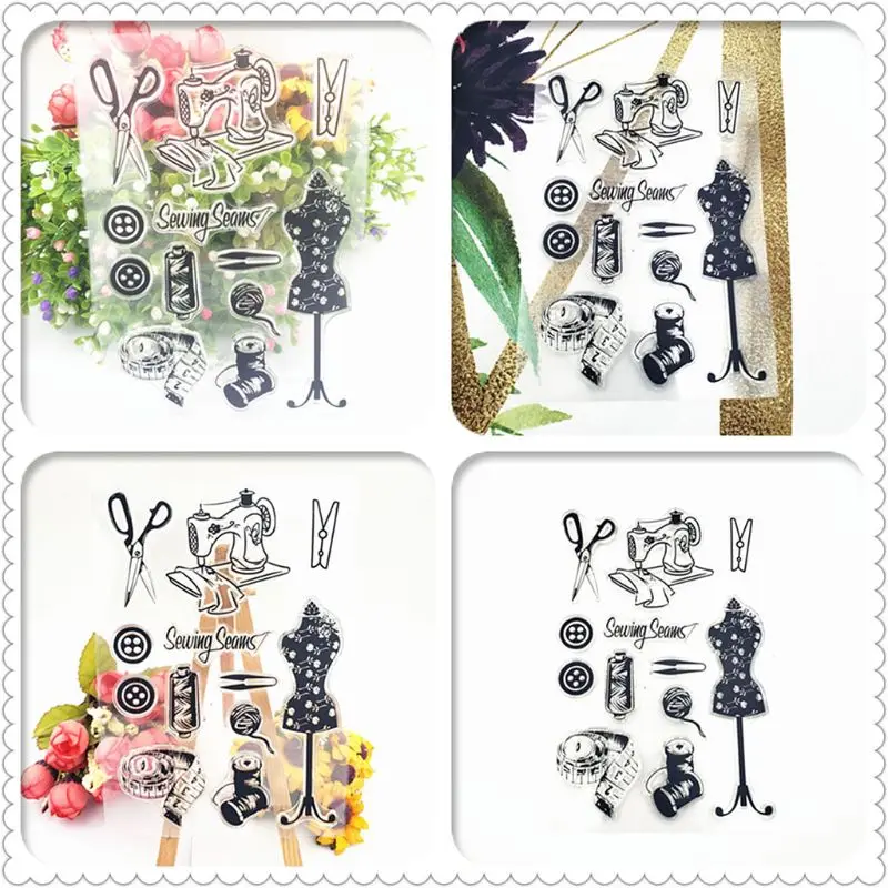 Швейные силиконовый прозрачный чехол печать штамп DIY Скрапбукинг рельефная