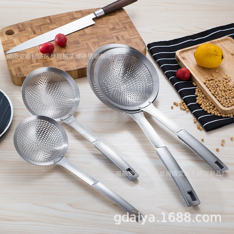 Комплект Сетчатый верх с крупной ячейкой Дуршлаг Нержавеющая сталь длинные суп