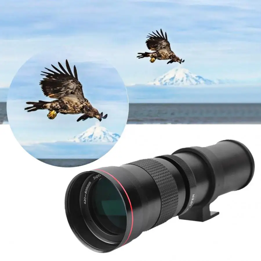 Супер ручной зум объектив 420 800 мм F/8 3 16 для зеркальной камеры Canon SONY DSLR Camera
