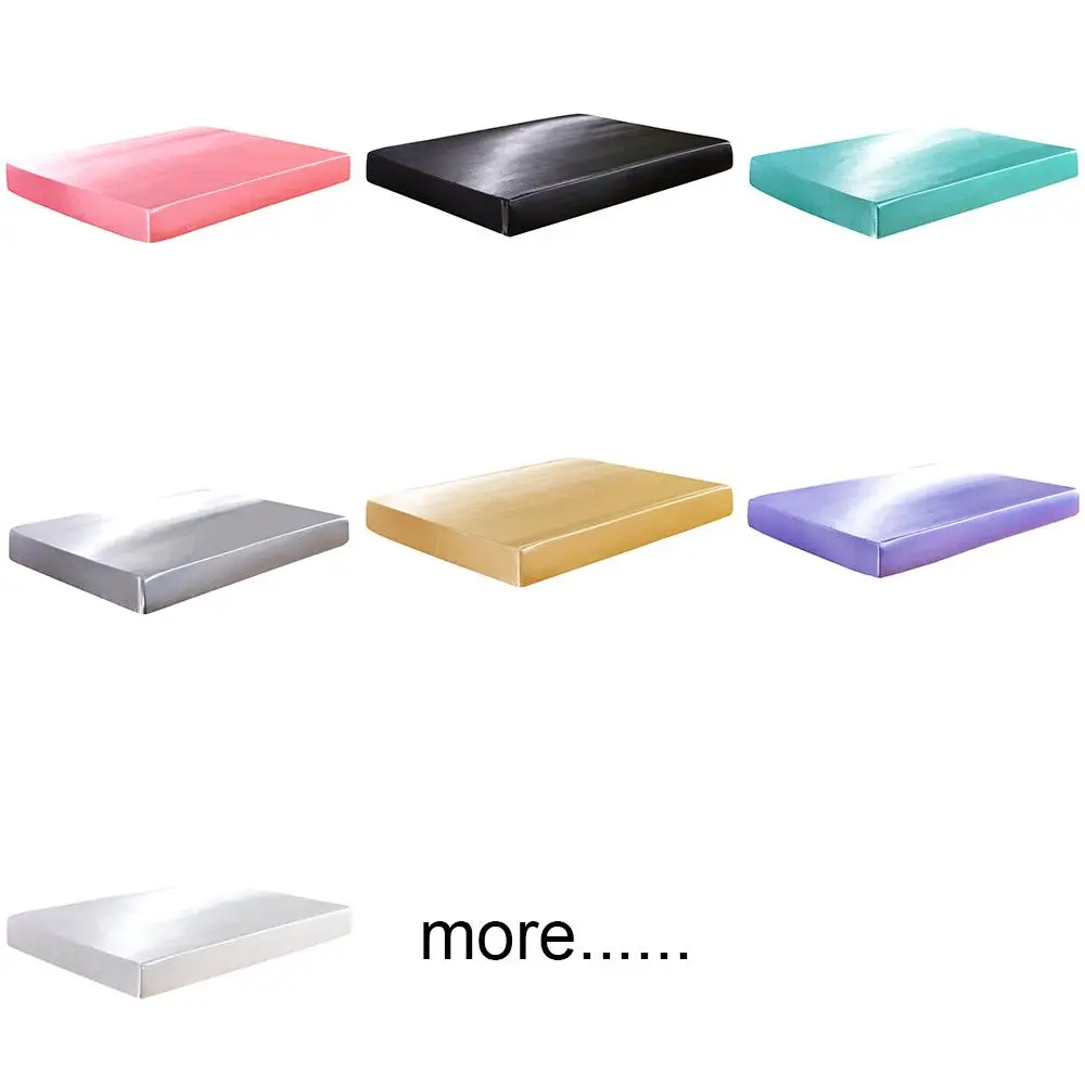 18 атласная натяжная простыня из искусственного шелка эластичный однотонный