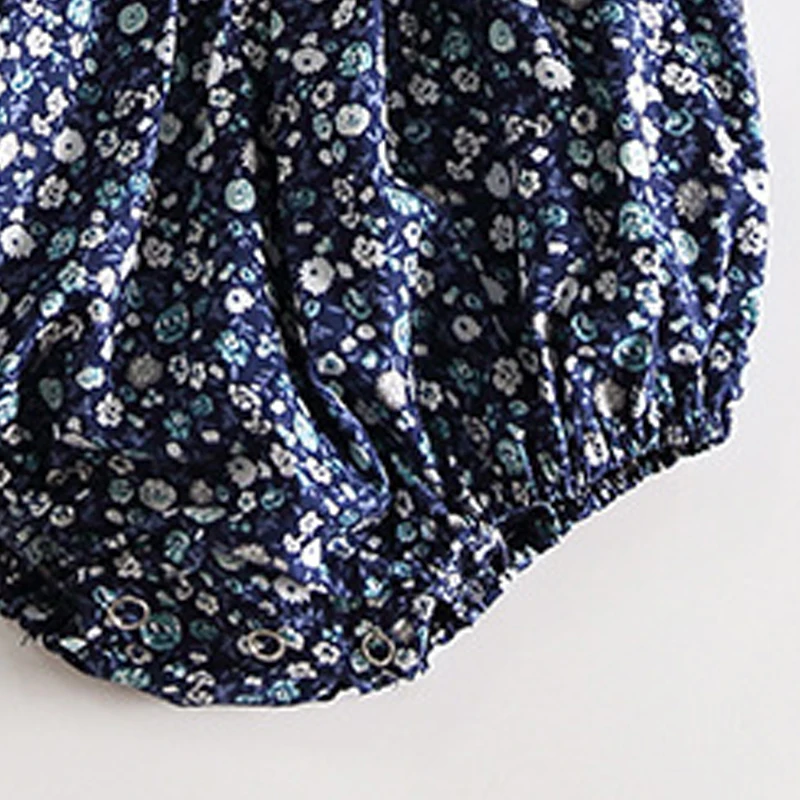 

Baby Flower Rompers Toddler Girls Summer Casual Floral Bodysuit With Headband Flying Sleeve Cute Infant Vintage Jumpsuit 0-24M