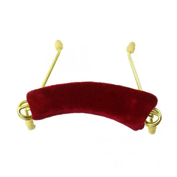 

Dark Red 1/2 Violin Spring Shoulder Rest Velvet Padded Frame Rest