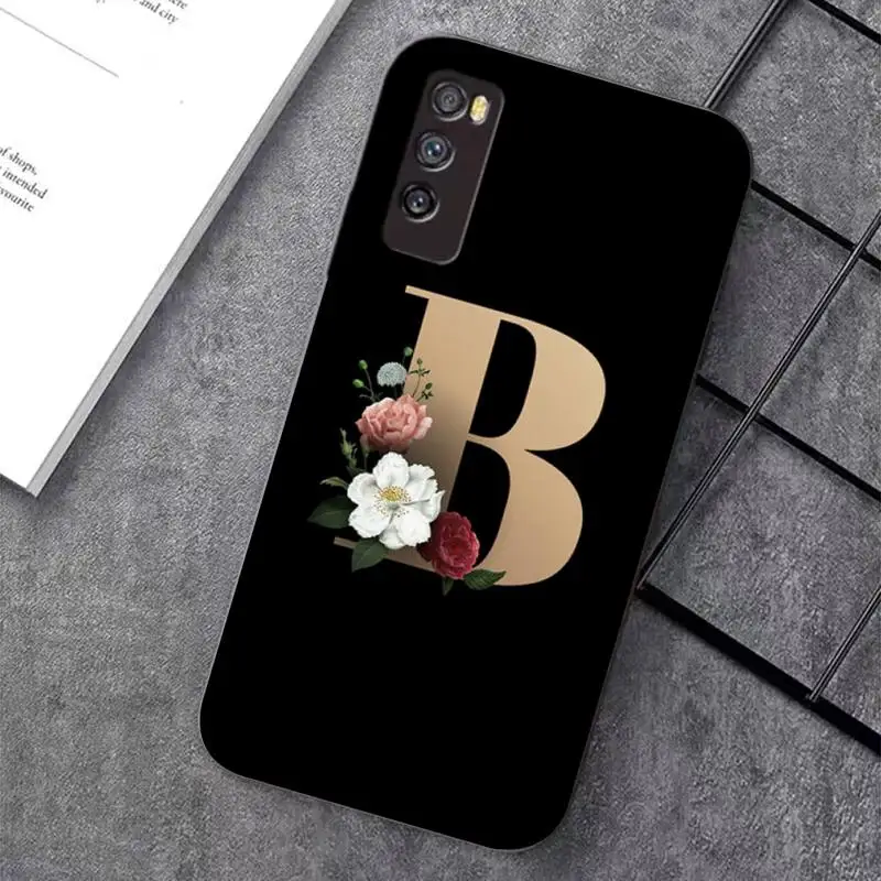 TOPLBPCS пользовательский 26 Английский имя буквы цветок начальный телефонный чехол