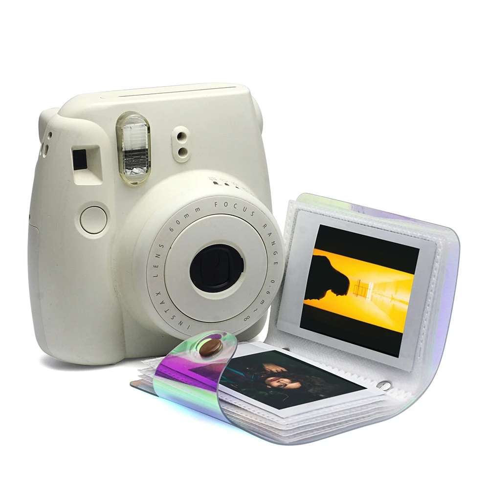 1 шт. 20/64 карманов Прозрачный Красочный лазер фотоальбом для Fujifilm Instax держатели карт мини 3 дюймов фотоальбом