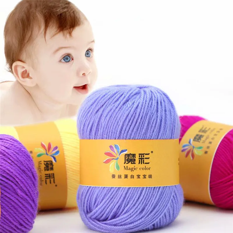 Вязание крючком Diy свитер линия шарфа 4 пряди грубой хлопковой шерсти группа