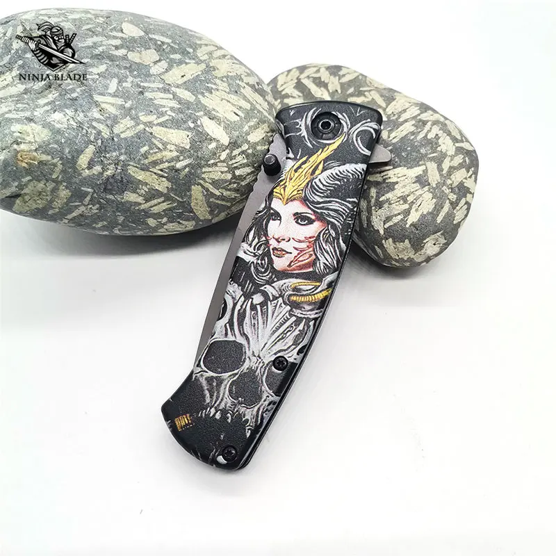 Нож рыцарь среднего века Джек складной нож череп Gunner инструмент для