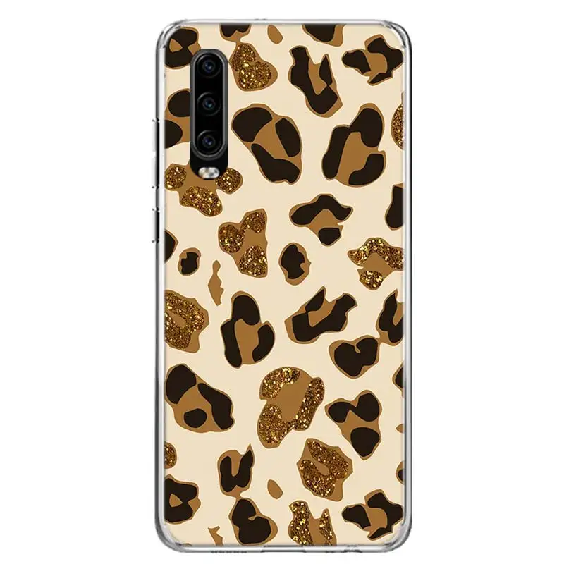 tiger leopard print panther phone case for huawei p50 pro p40 p30 lite p20 p10 coque mate 10 lite 20 30 pro 40 cover capa shell free global shipping