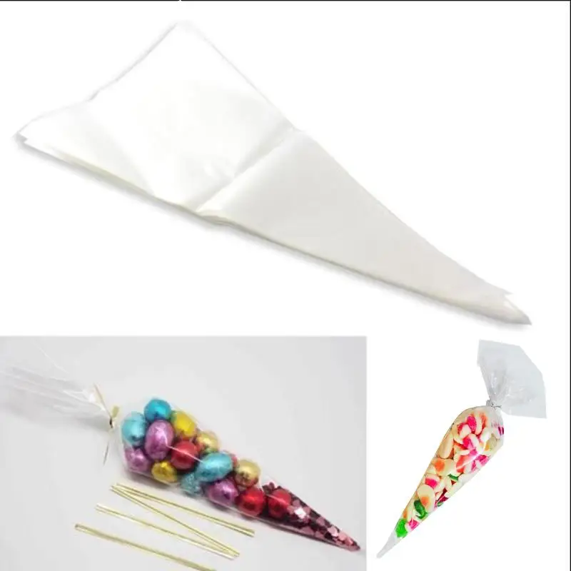 

Safe Transparent Triangle Candy Storage Bag Candy Bag Candy Package Bag Gift Bag Cone Bags Supply 100PCS/Bag Supply Supply
