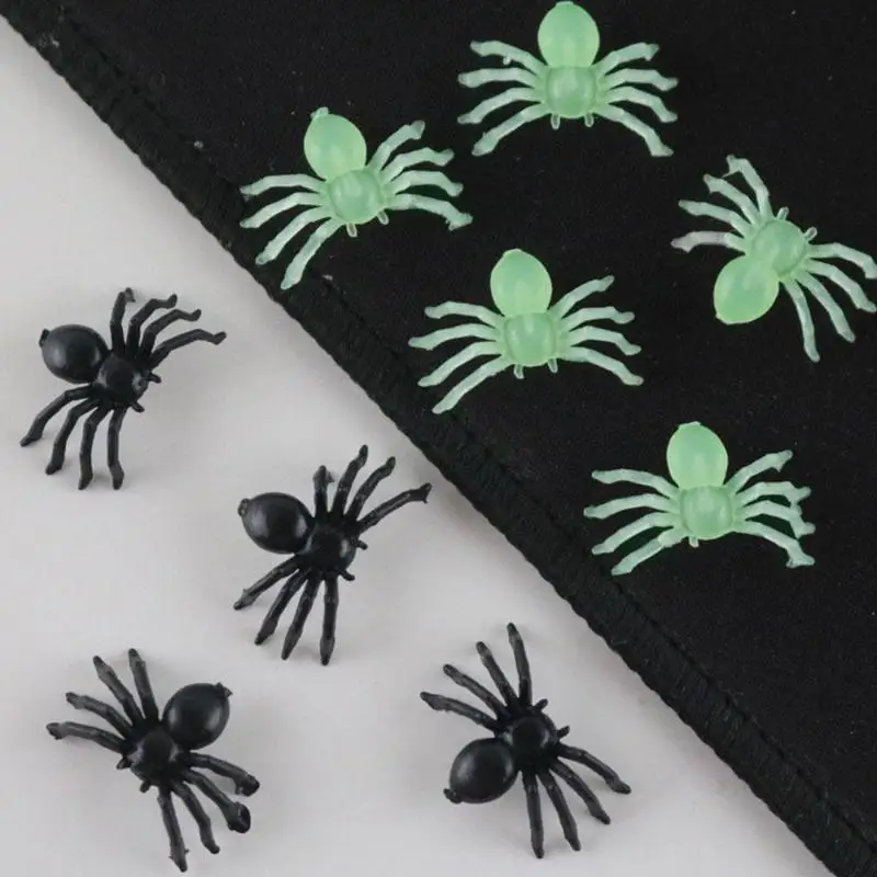 

Simulation Little Spider Black Luminous Halloween Plastic Toys Great and Perfect for Halloween Party Decoration Funny Pranks