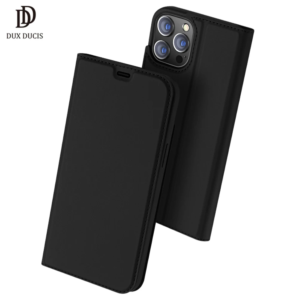 Роскошный Магнитный кожаный чехол бумажник DUX DUCIS с откидной крышкой для iPhone 12 11 PRO