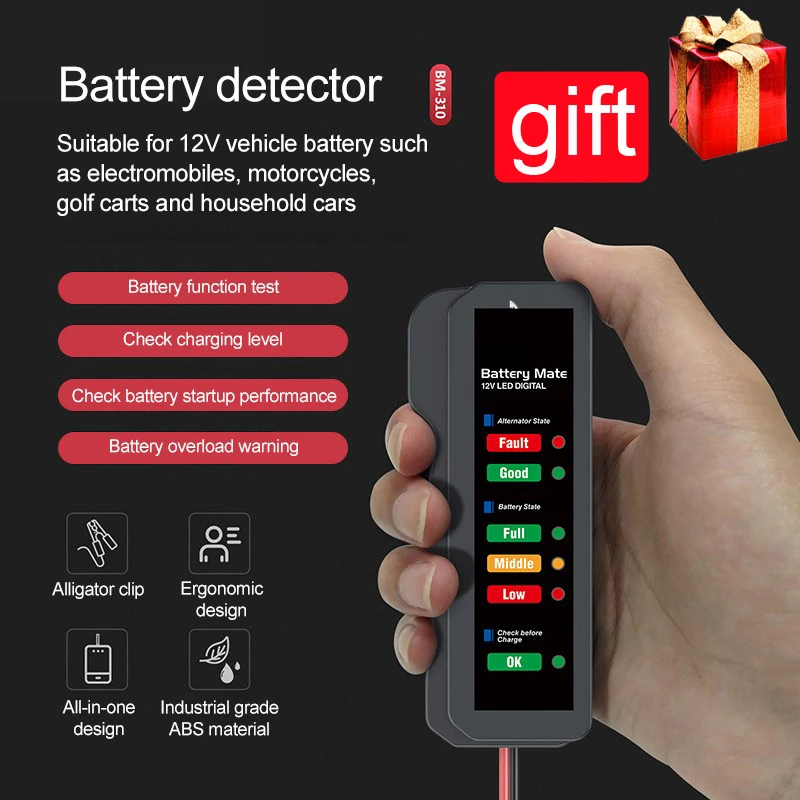 2020 тестер автомобильной батареи тормозной жидкости Цифровой Тестер цепи 12 В для