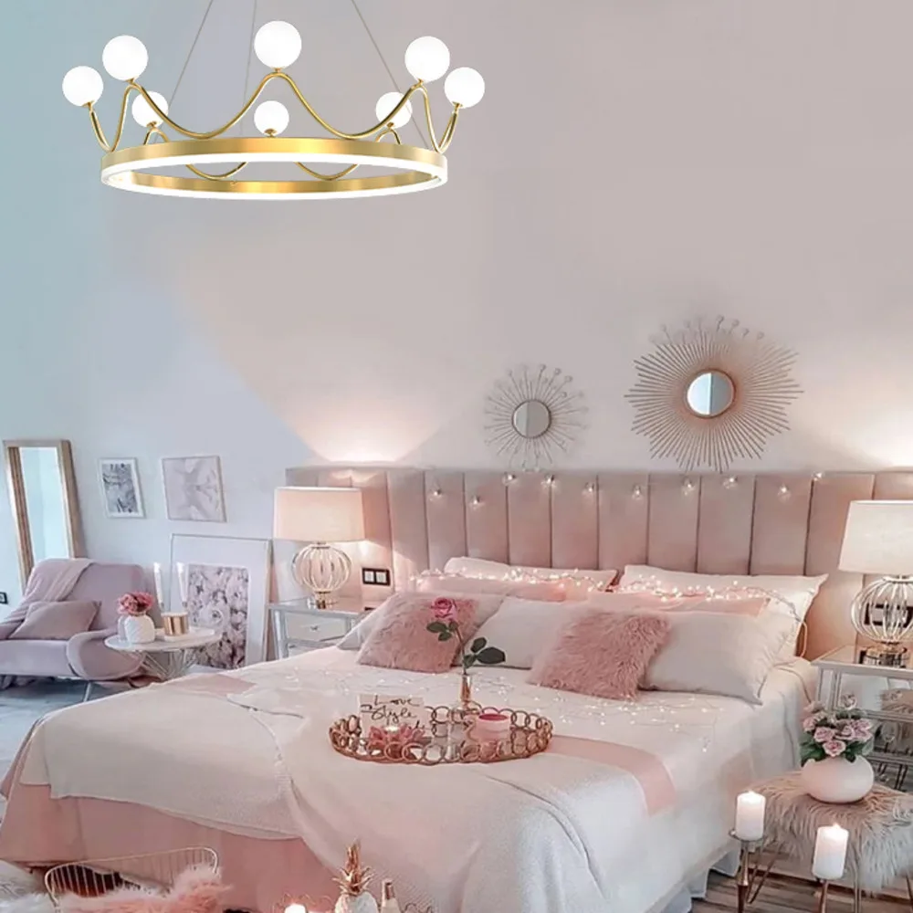 

New New Modern Luxury LED Ceiling Chandelier Lighting With Crown Design For Living Room Bedroom Kids Lamp 220V /110V