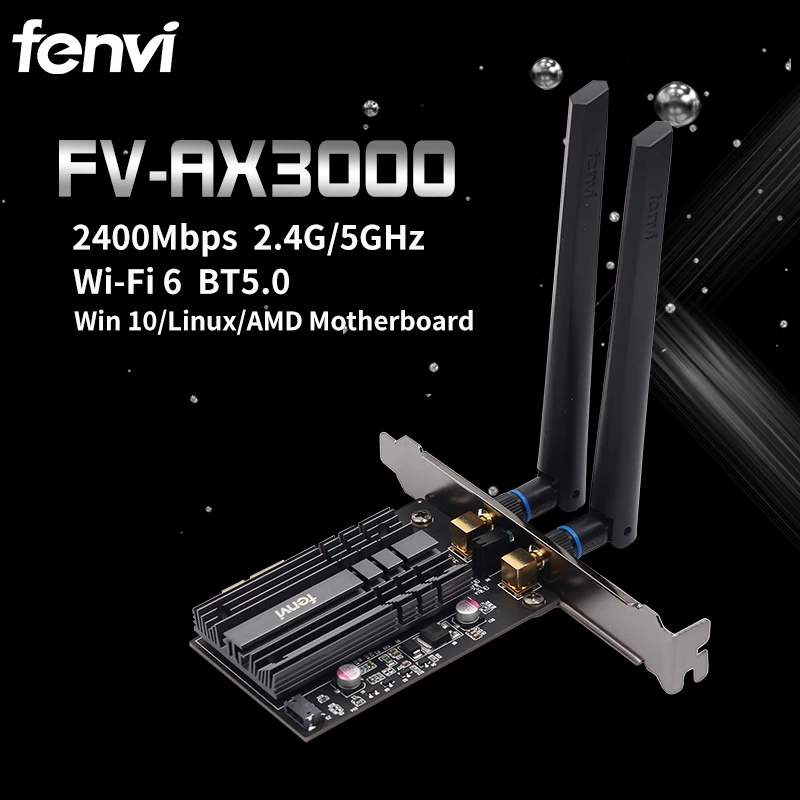 Беспроводной-AC 2400 Мбит/с Настольный PCI-E двухдиапазонный WLAN Wi-Fi адаптер для Wi-Fi 6 AX200NGW 802.11ac/ax BT5.0 с антеннами