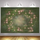 Фон для студийной фотосъемки с изображением зеленого и розового цветов