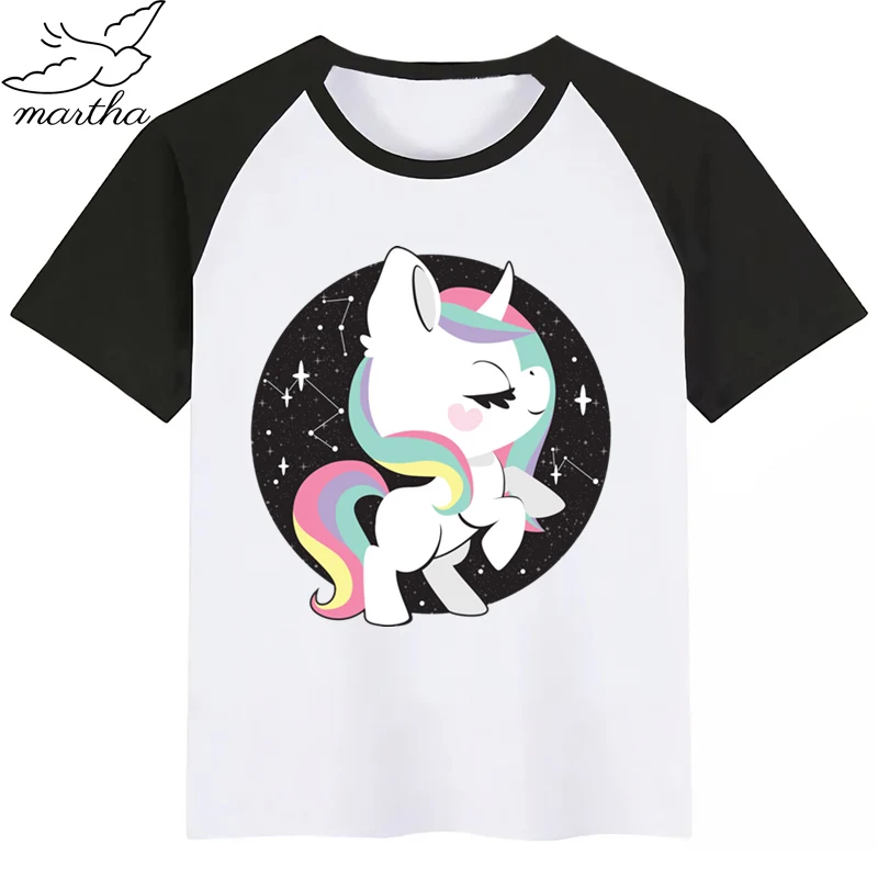Unicorn одежда для маленького мальчика забавная Футболка с принтом персонажей из
