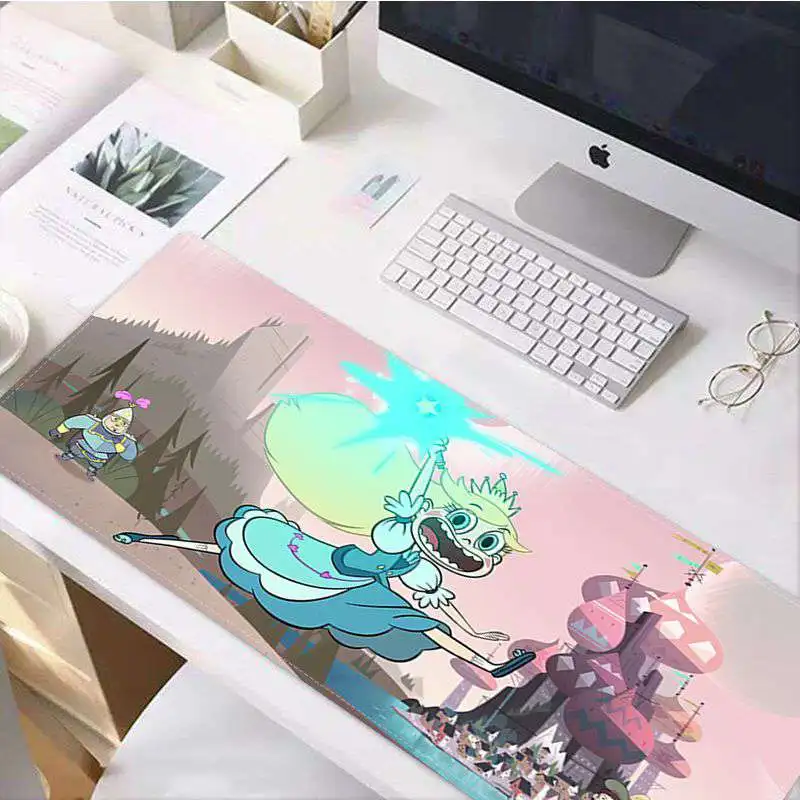 Lock Edge 40X90cm Maiya аниме Star vs The Force of Evil Gamer speed Mice розничная маленький резиновый коврик для мыши большой коврик для мыши клавиатуры коврик - Цвет: Lock Edge 40X90cm