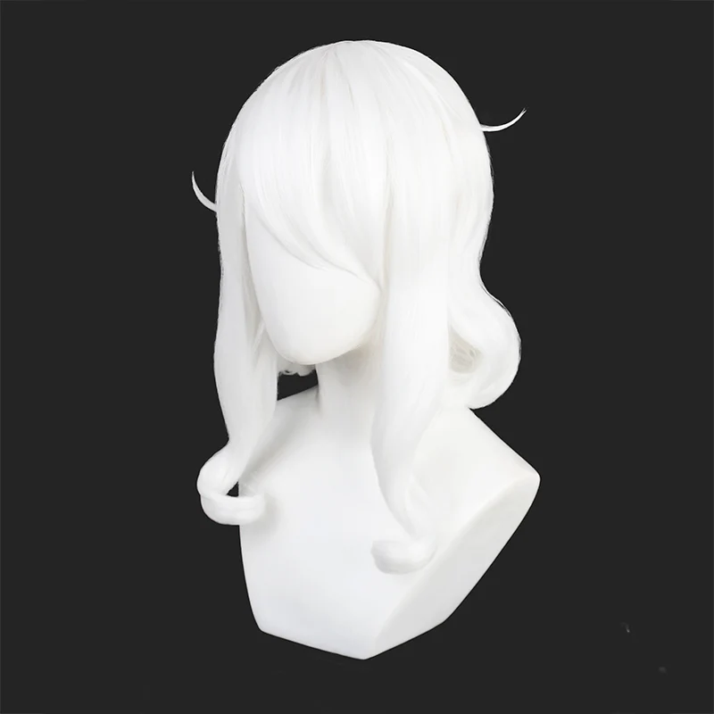 Helltaker белый вьющиеся волосы Косплэй Хэллоуин вечерние синтетический