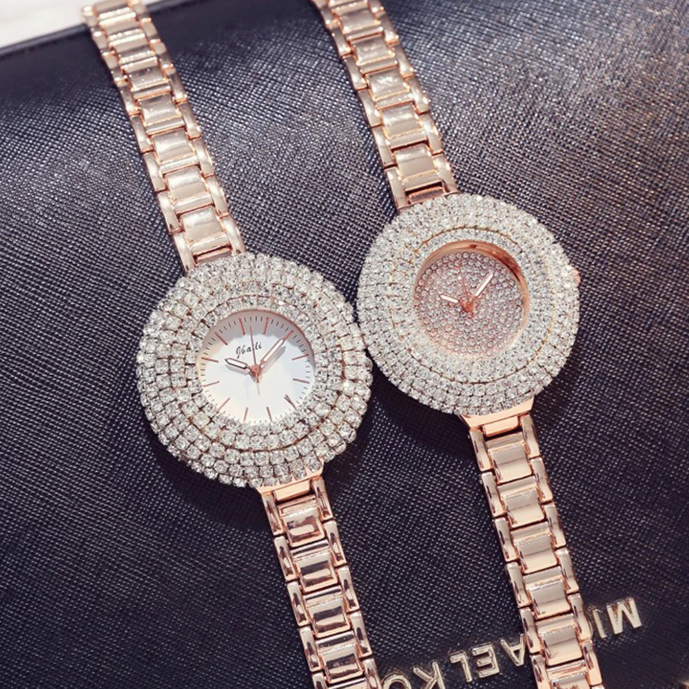 

Роскошные блестящие женские наручные часы кварцевые часы из сплава золотого цвета модельные туфли с ремешком женские кварцевые часы с брил...