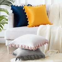 nordic tassel ball cushion cover throw pillow covers for sofa bedroom seat covers for cars home decoration