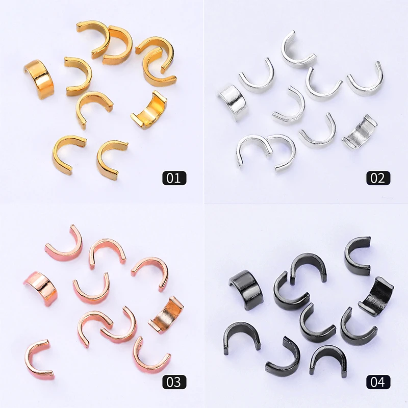 10 шт./пакет 3D украшения для ногтей золотые серебристые розовые металлические