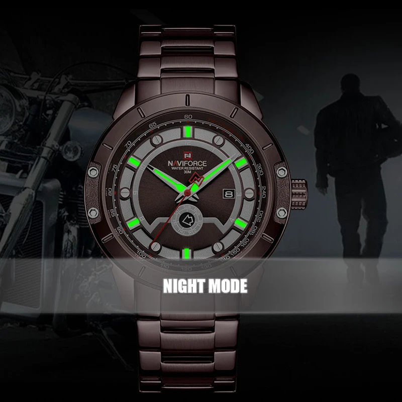 Часы NAVIFORCE мужские спортивные армейские кварцевые водонепроницаемые|Кварцевые
