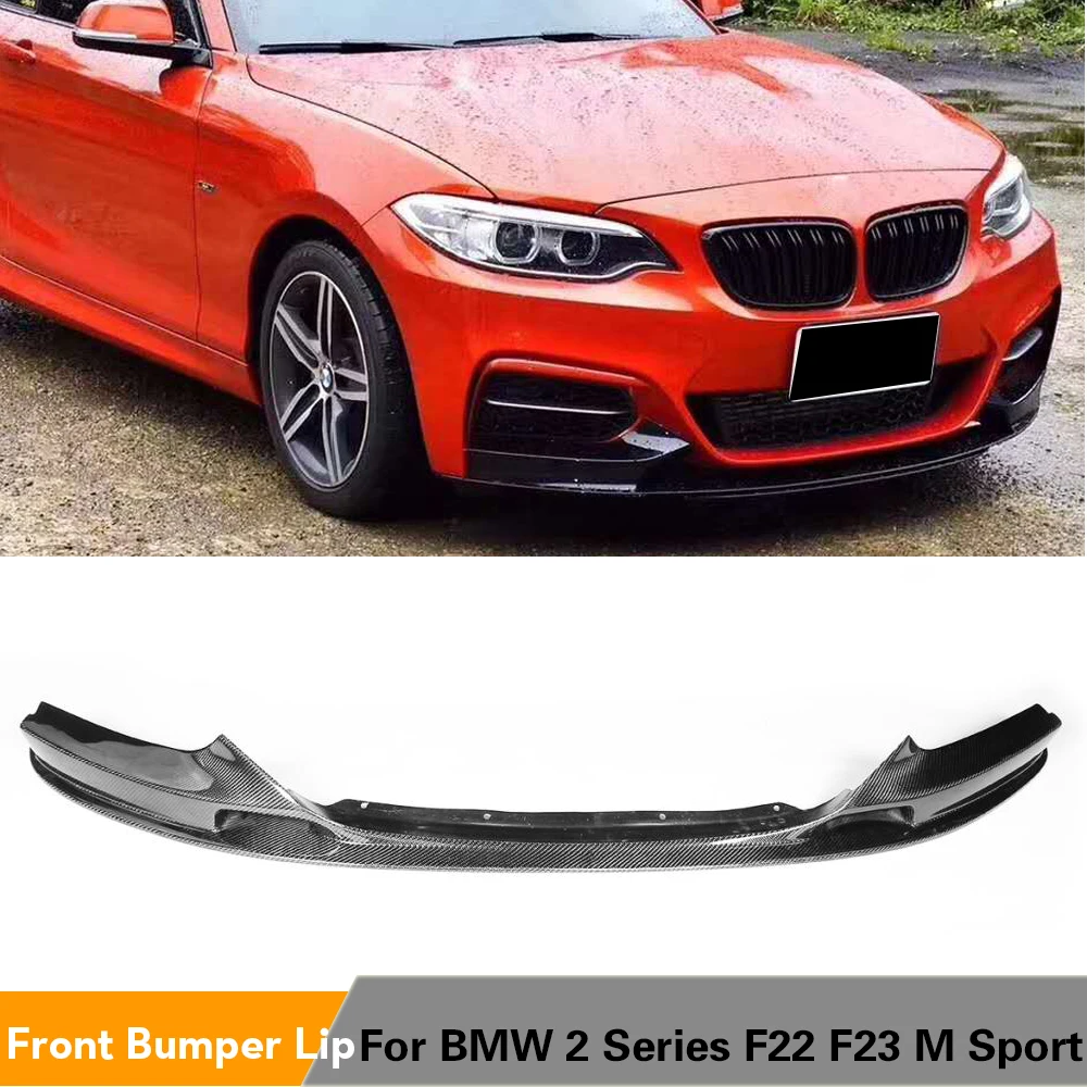 Передний бампер из углеродного волокна спойлер подбородок для BMW 2 серии F22 M Tech Sport