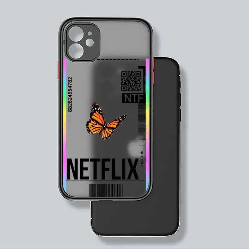 

World Country Label Air Tickets butterfly Phone Case For iphone 12 11 8 7 plus mini x xs xr pro max matte transparent cover