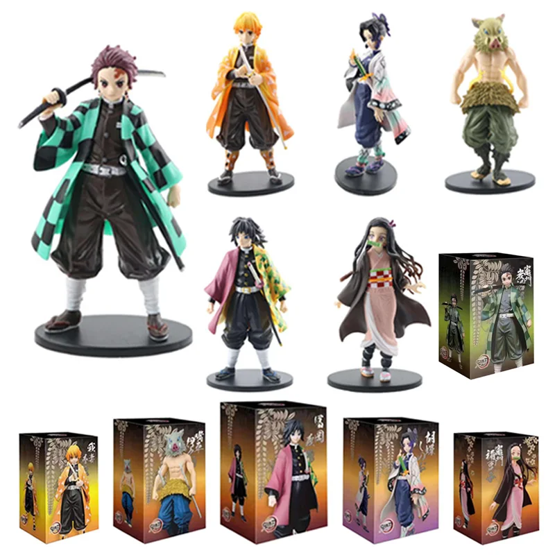 

Anime figure Demon Slayer Figure Kamado Tanjirou Nezuko Action Figures PVC Model Toys Zenitsu Figurine Inosuke Kimetsu No Yaiba