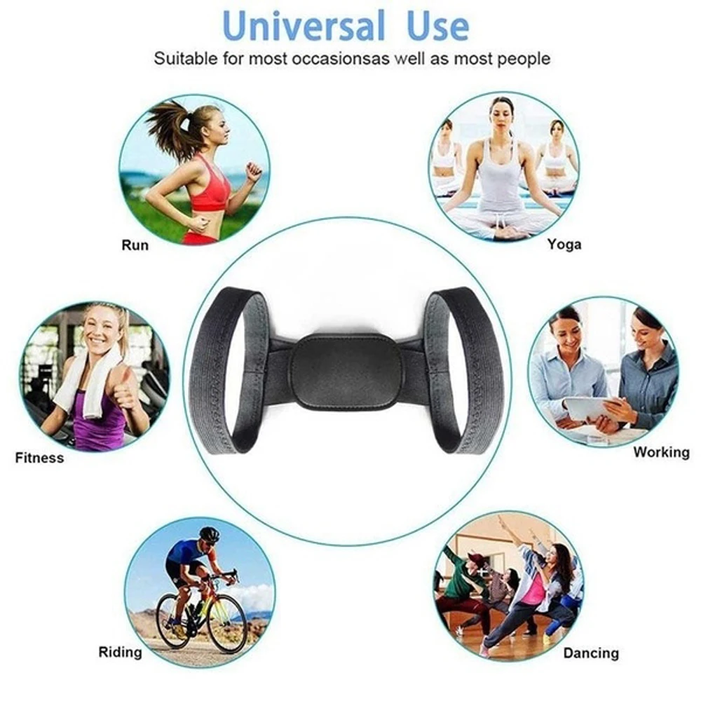 

Adjustable Back Shoulder Posture Correction Band Humpback Back Pain Relief Corrector Brace Back Support Belt Adult Children