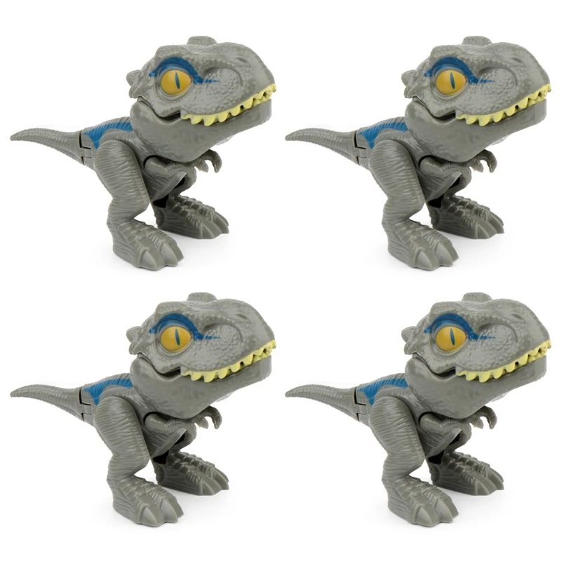 

4 Pcs Various Plastic Dinosaur Doll Figures Cute Simulation Tyrannosaurus Egg Toy Simulate Dinosaur Shape Joint Movable
