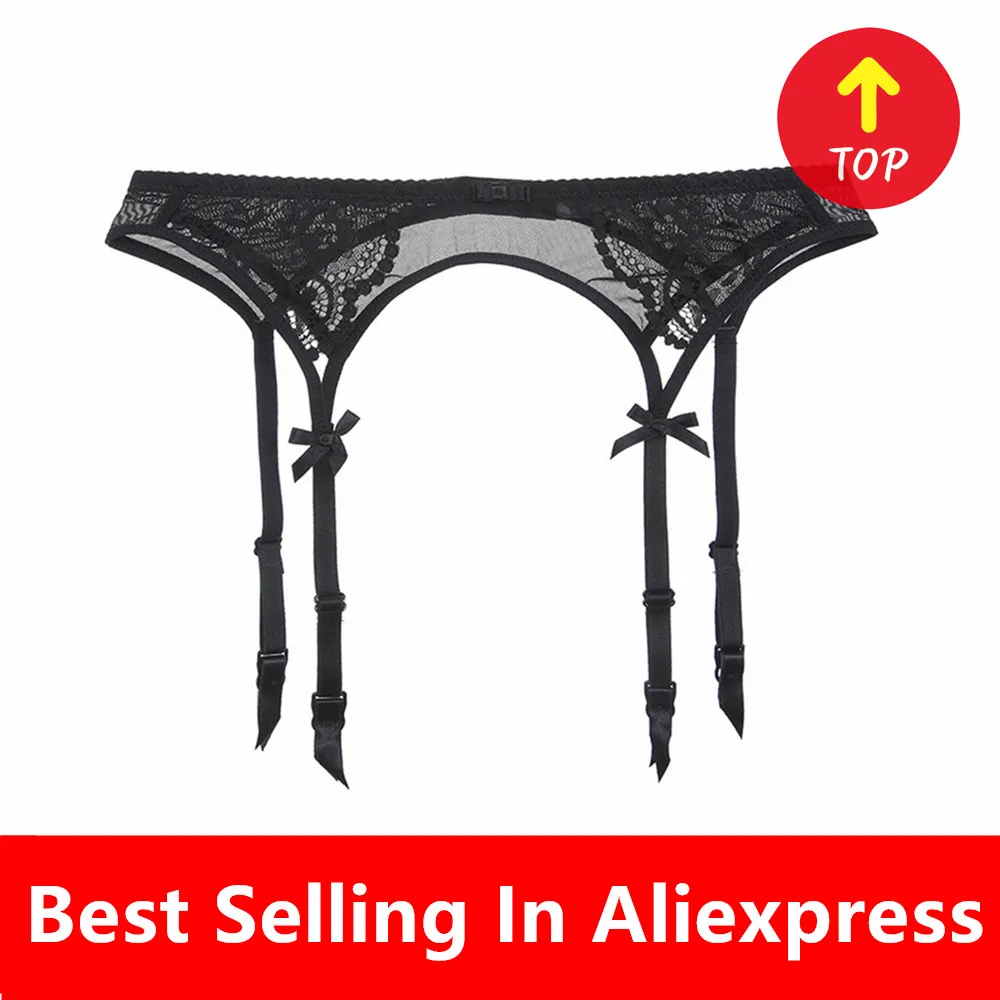 

Sexy women lace Black/white/red brand garter temptation ultra-thin female silk stockings Suspender Belt Wedding garters belts