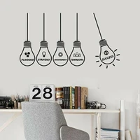wall decal office idea strategy management success lamp vinyl wall stickers creative interior decoration window art mural s1276