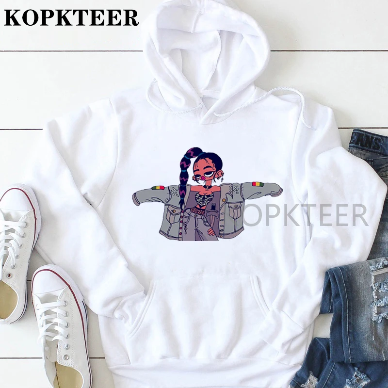Зимняя Толстовка с принтом дьявола плохой девочки графика для девочек уличная