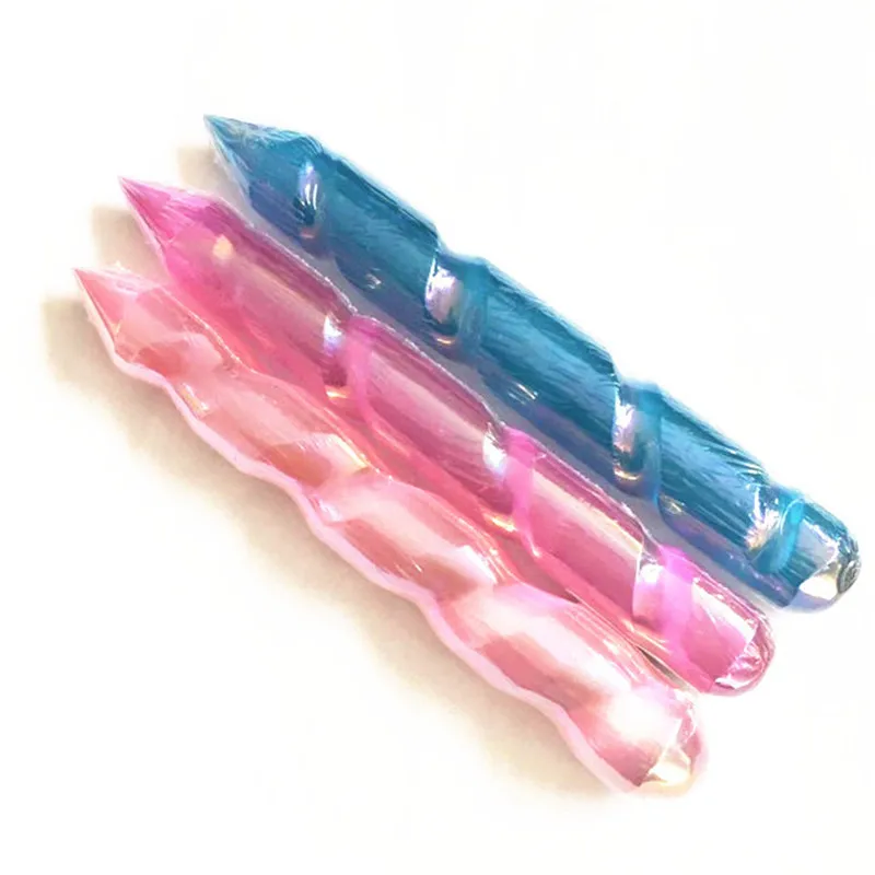 

Красочная спиральная палочка Aura Selenite, ручная резьба, лечебный камень, рейки для украшения дома