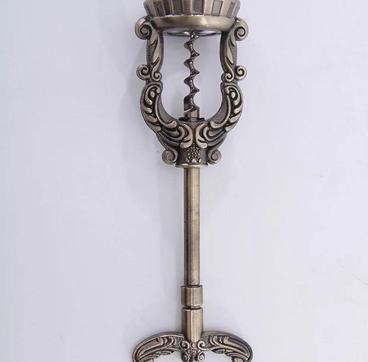 

Retro Wine Bottle Opener Corkscrew Cork Puller Remover Champagne Opener Wine Opener Antique Bronze Home Hotel Tools LF742
