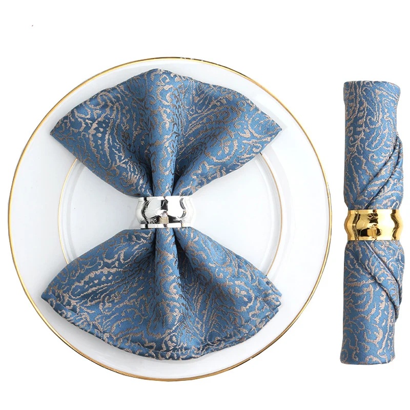 

46x46CM High-end European-style Cloth Napkin Hotel Cup Cloth Home Western Food Restaurant Napkin Handkerchief For Diner LD373