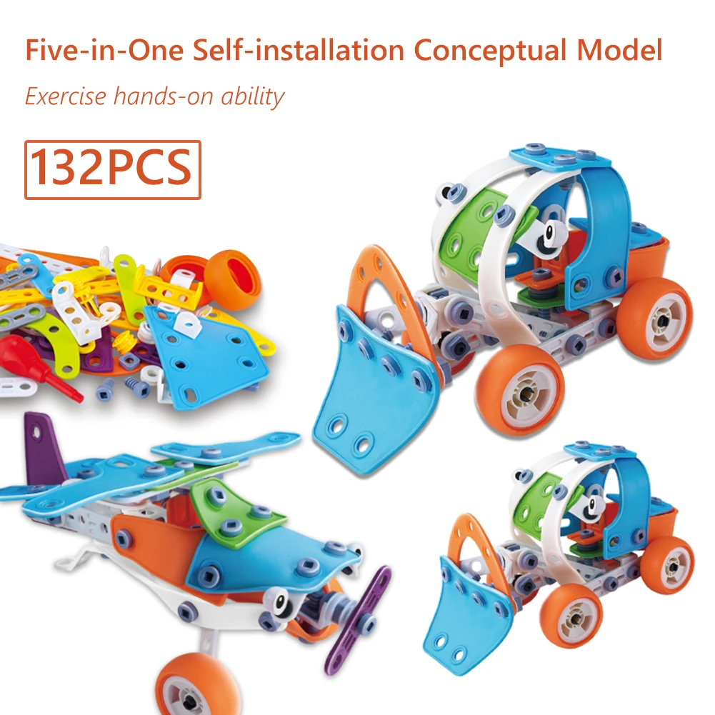 

Give Children Best Enlightenment Toy Gift Kids DIY Intelligence Development Assembly Concept Car Toys for Desktop Game