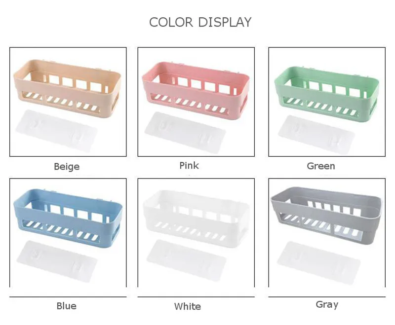 

2021 New Shelf Bathroom Adhesive Storage Rack Hooks Kitchen Home Decoration Corner Shower Shelf Rack Punch-free shelf