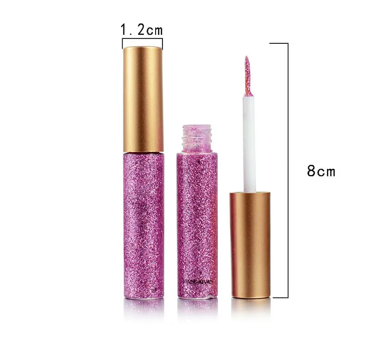 

10 Colors/box Glitter Eyeliner Pen Sequin Shimmer Waterproof Metallic Eye Liners Glitter Liquid Eyeliner