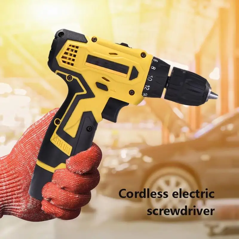 12V 18V Cordless Electric Screwdriver Rechargeable Electric Drill Lithium Battery Cordless Drill Power Tools