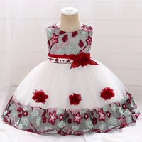 infant baby girl dress tulle baptism dresses for girls 1st year birthday beading lace appliqued party wedding prom kids clothes