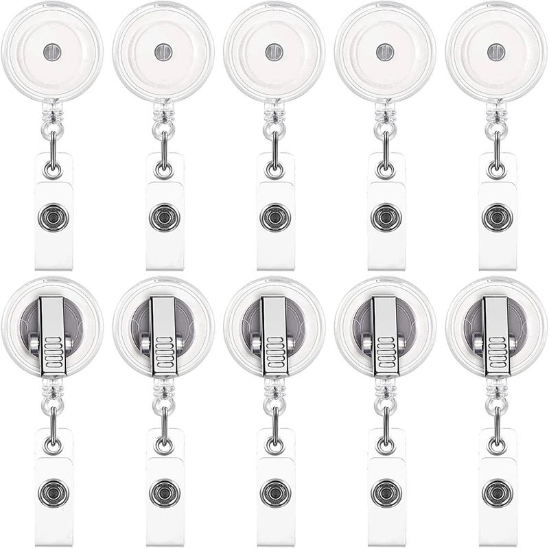 

20Pcs Retractable Badge Holder Reels with Swivel Alligator Clip ID Card Holder Name Badge Reel Clips