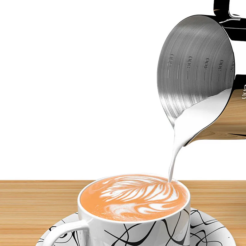 Кувшин для взбивания пены из нержавеющей стали 304 10 унций/300 мл набор с 3 углами