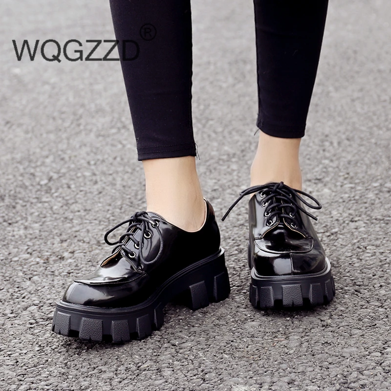 Туфли оксфорды женские из лакированной кожи роскошные брендовые модные туфли на