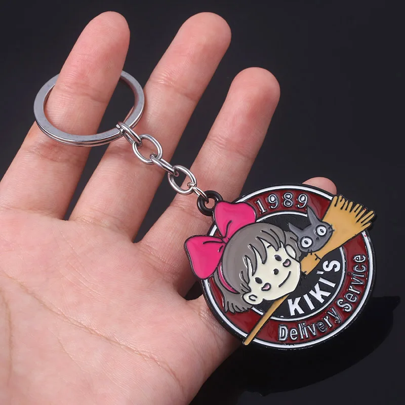 

Miyazaki Kiki's Delivery Service Keychain Witch Kiki CAT JIJI Figures Pendant Choker Keyring kids Gift Jewelry