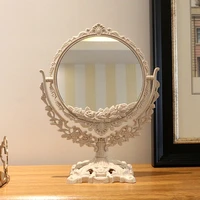 make up mirror double sided desktop ins style web celebrity girl heart retro convenient dressing