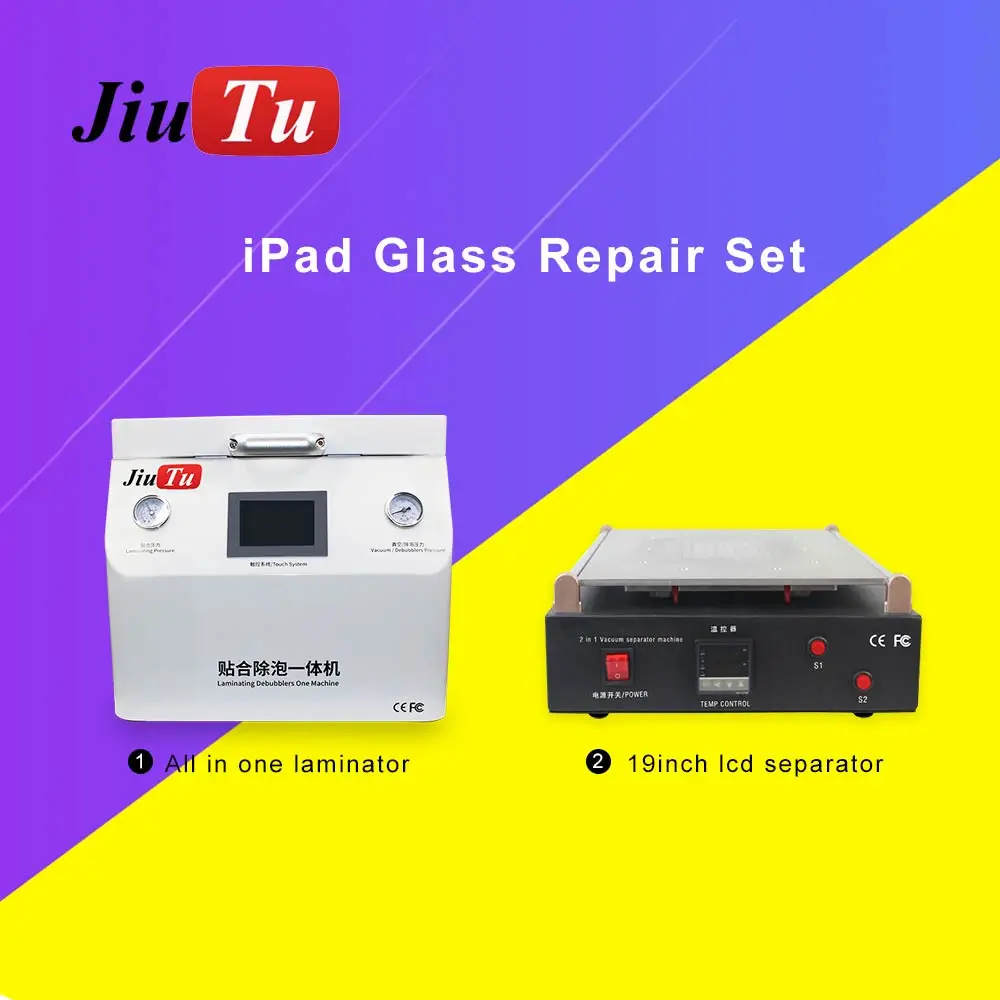 

Build-in Pump LCD Separator Screen Repair + 15 inch All in one Laminator Machine For iPad Mini 4 Air 2 Tablet Repair Kit