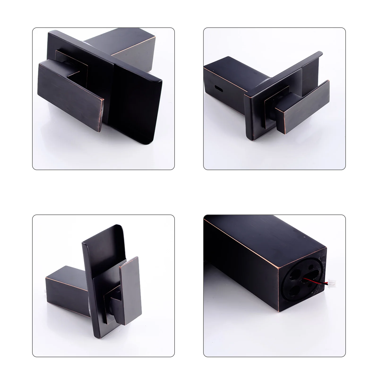 Смеситель для умывальника со светодиодной подсветкой латунный водопад