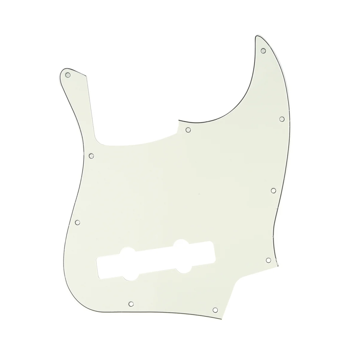 

Musiclily Pro 5-String 10-Hole Contemporary J Bass Pickguard для крыла мексиканский джаз бас, 3Ply слоновая кость