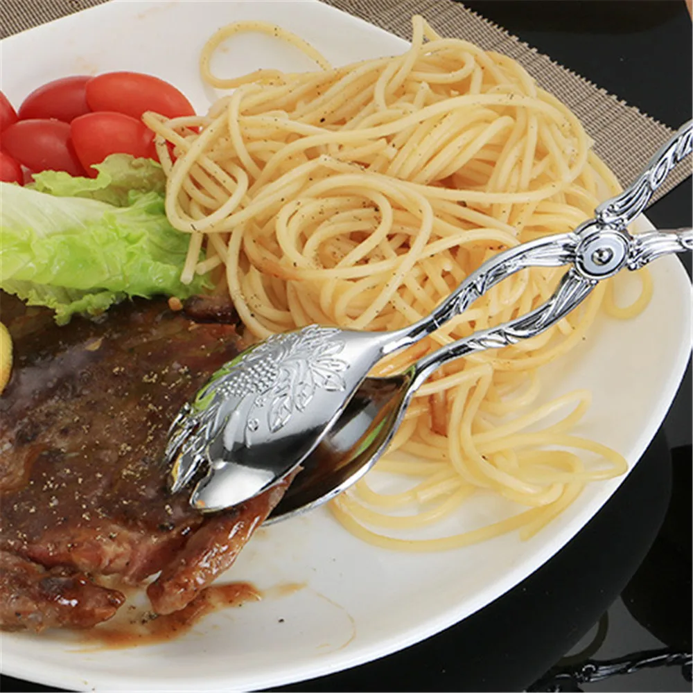 1 шт. новые Еда ножницы клещи Кухня Tong элегантные скульптуры узор зажим хлеба для